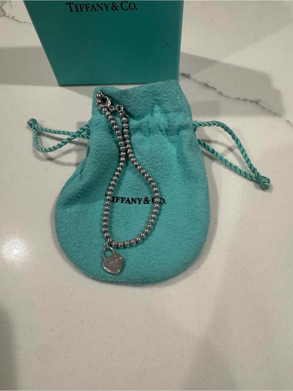 Tiffany & Co. Silver Heart Bead Bracelet - Picture 2 of 5